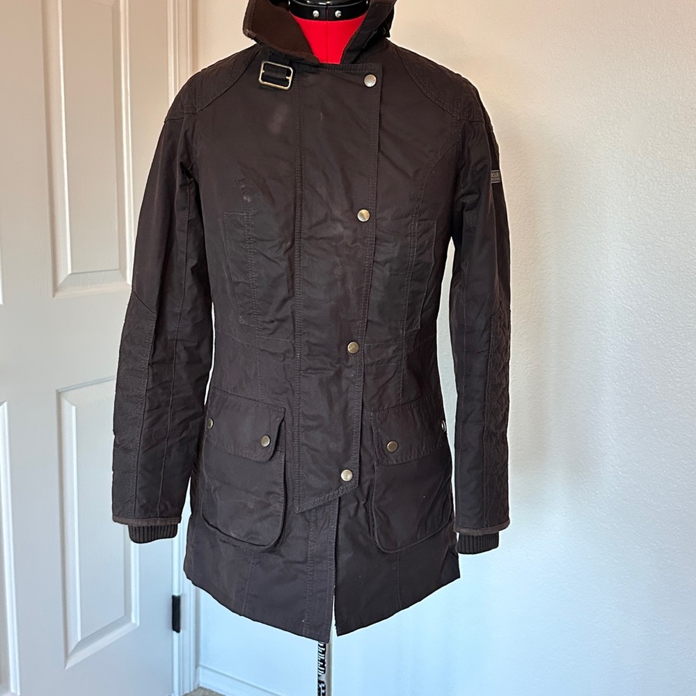 Barbour Stylish Dark Brown Utility Jacket for Women XS